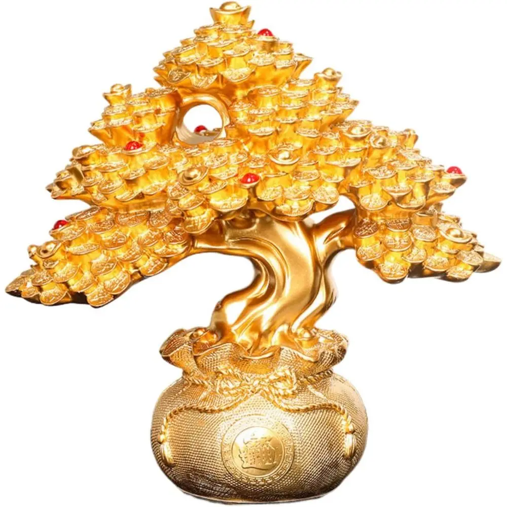 

Chinese Style Citrine Crystal Money Tree Bonsai for Home and Office, Feng Shui Decor, Ideal for Business Opening and Housewarmin
