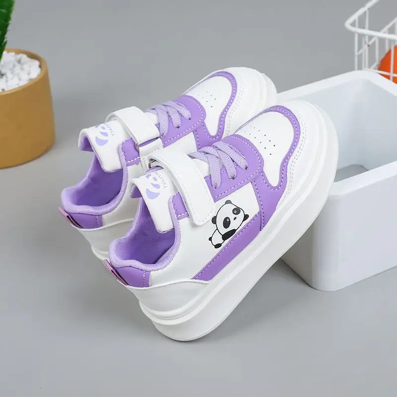 الفتيات ربيع الخريف 2026 أحذية رياضية من الجلد لينة وحيد عدم الانزلاق أحذية رياضية غير رسمية للأطفال الطلاب حذاء كاجوال