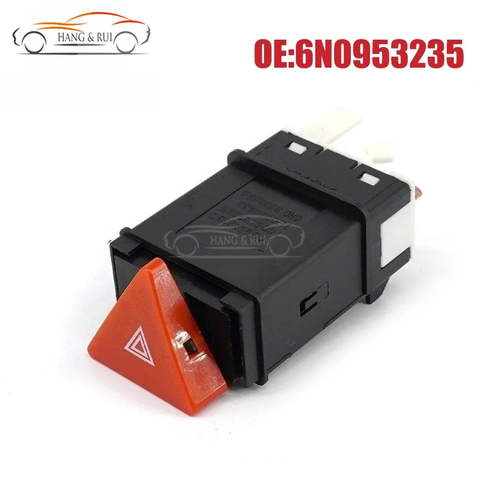 Interruptor de Luces de Emergencia 6N0953235, Luz de Advertencia de Peligro 6N0953235 para Volkswagen VW Transporter Polo Classic Lupo 6N0953235B