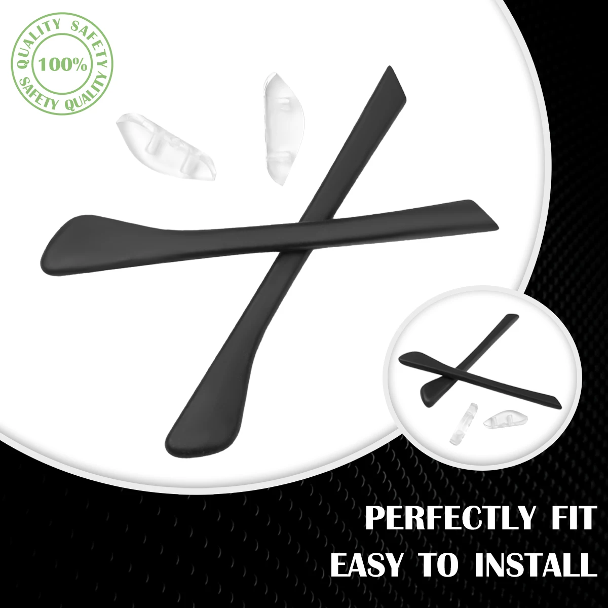 

Replacement Rubber Kit Ear Socks & Regular Nose Pads for Airdrop OX8046 Airdrop AF OX8065 Eyeglasses Frame