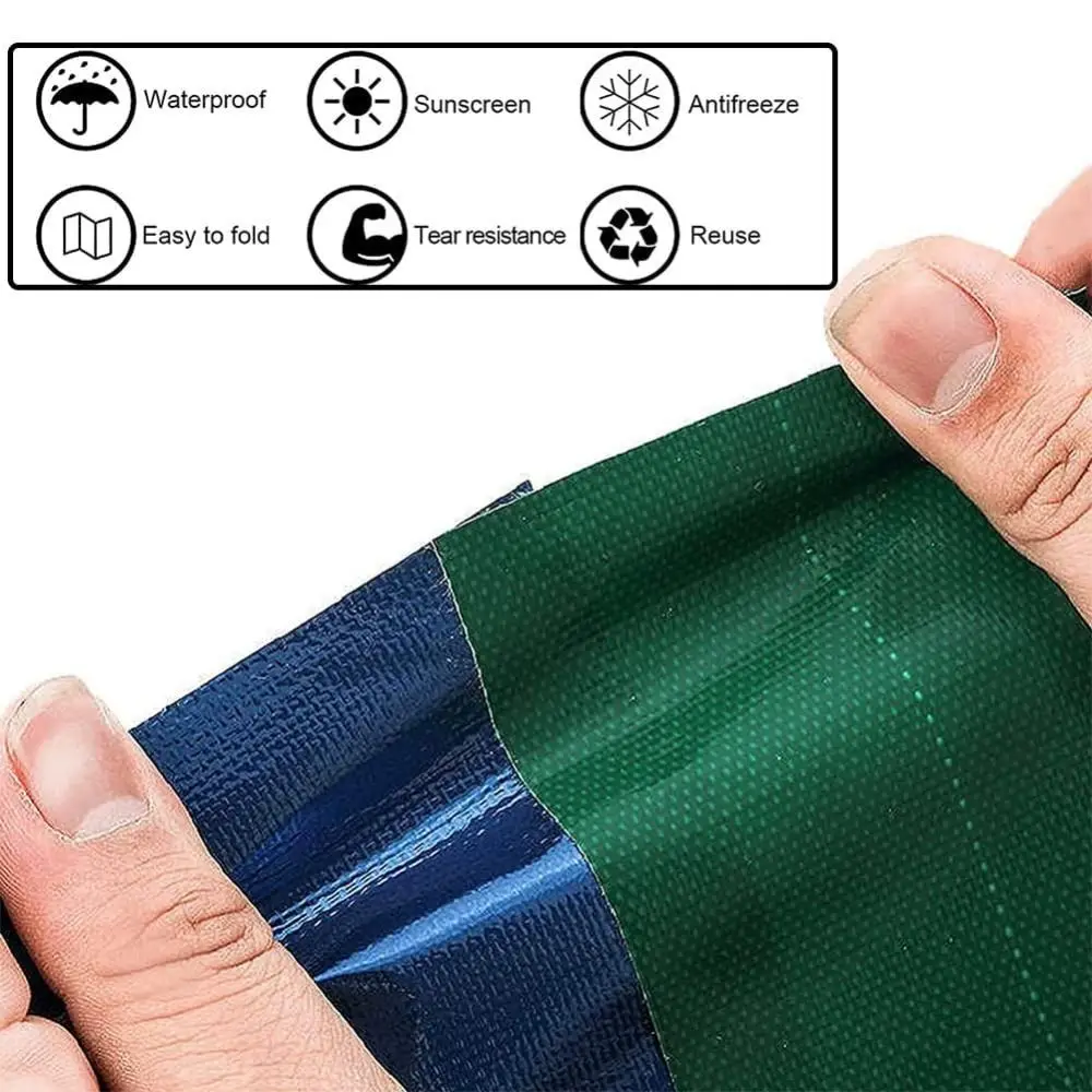 Awning Tent Repair Waterproof Tarpaulin Repair Tape Tear Resistance Strong Adhesion Rainproof Cloth Tape Green Blue Awning Patch