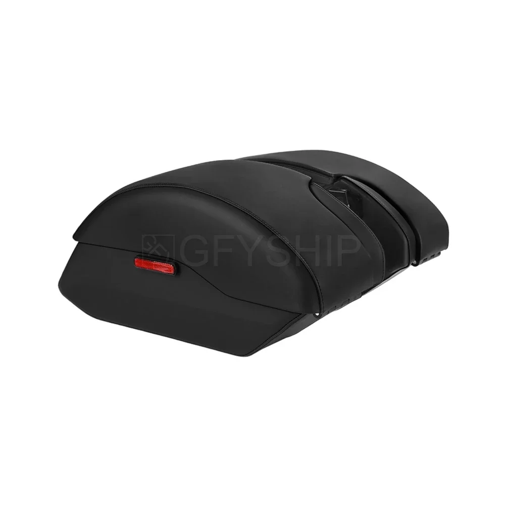 Motorcycle For Indian Scout 2015-2024 Scout Sixty 2016-2024 PU Leather Semi-Rigid Saddlebags With Quick Release Mounting Spools