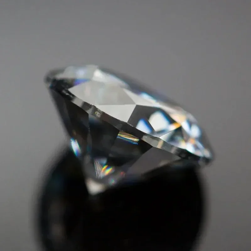 Moissanite Stone Grey Color Round Cut VVS1 z certyfikatem GRA do koralików z kamieniami szlachetnymi Zaawansowane materiały do wyrobu biżuterii