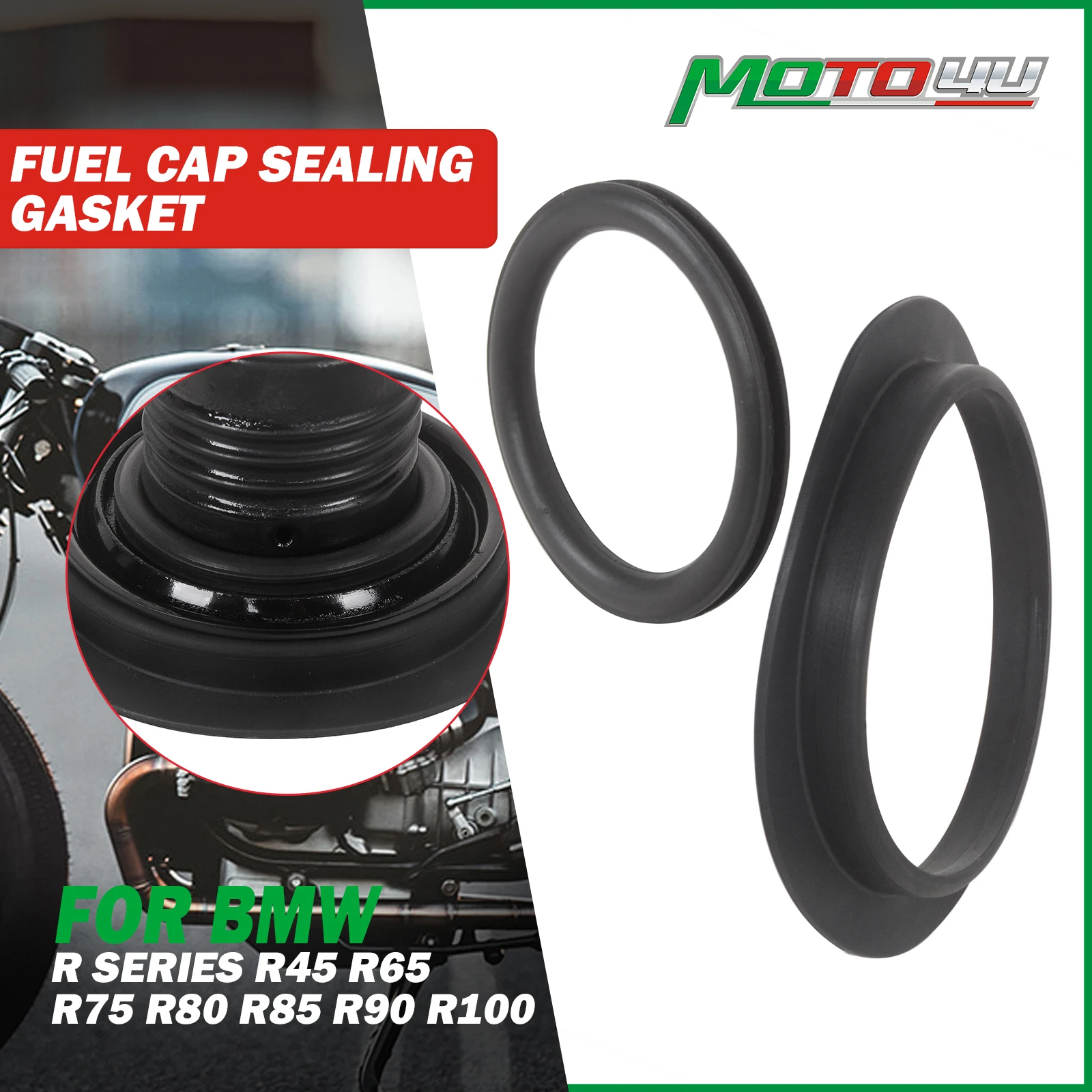 

MOTO4U For BMW R Series R45 R65 R75 R80 R85 R90 R100 Motorcycle Rubber Fuel Gas Oil Tank Cover Seal O Ring Gaskets Accessories
