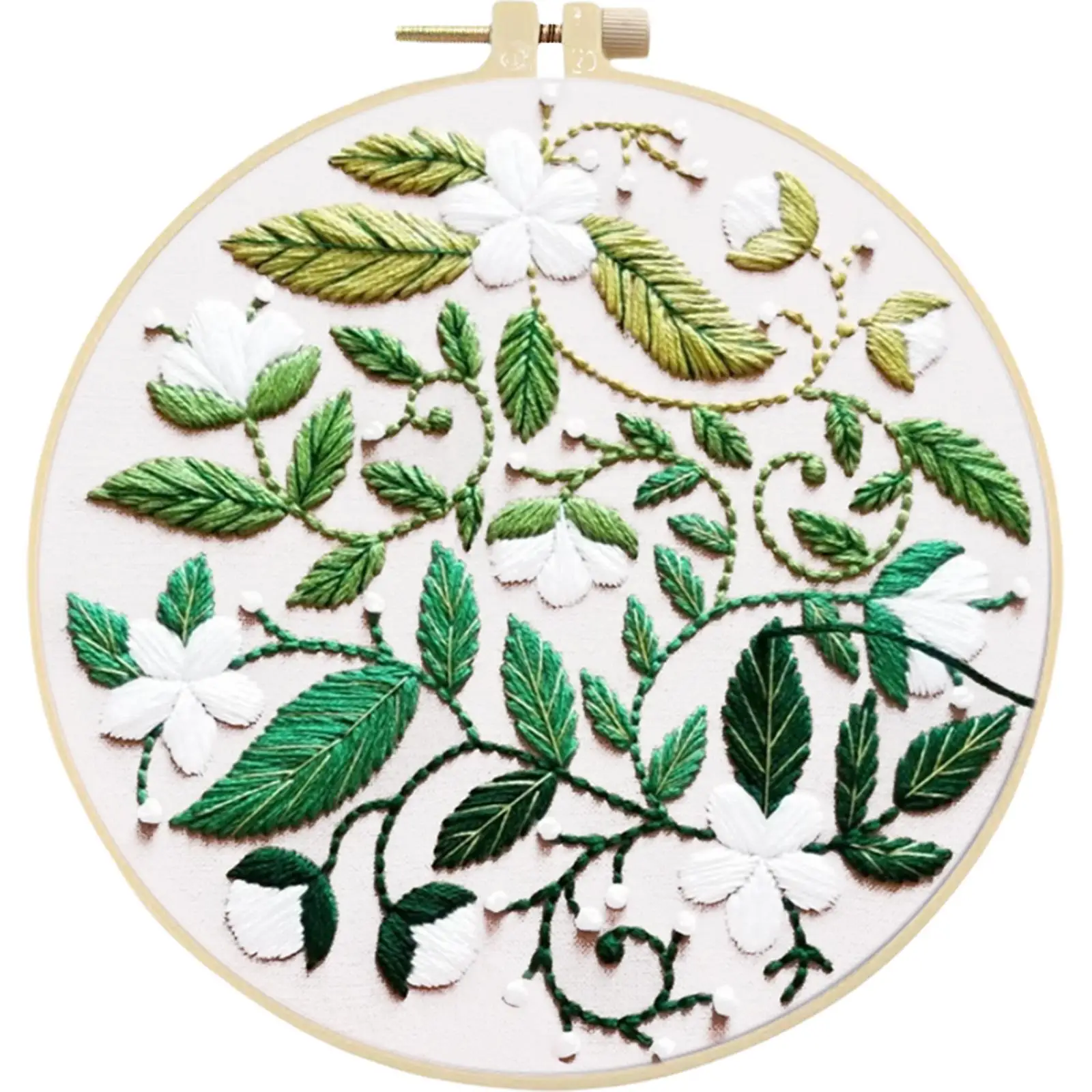 

Flower Cotton Stamped Embroidery Cross Stitch DIY Starter Needlepoint Kit