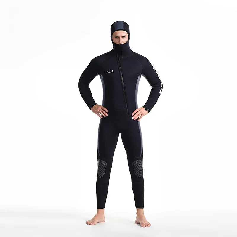 

New Men Women 5MM Neoprene Hood Wetsuit Full Body Diving Suit Snorkeling Scuba Spearfishing Deepwater Winter Cold Swimsuit