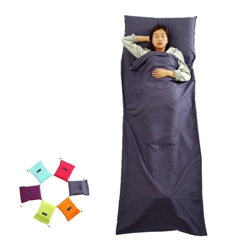 Ultra Light Sleeping Bag For Adults Outdoor Travel Portable Hotel Separable Bed Sheets Quilt Cover 115x210cm Waterproof Warm