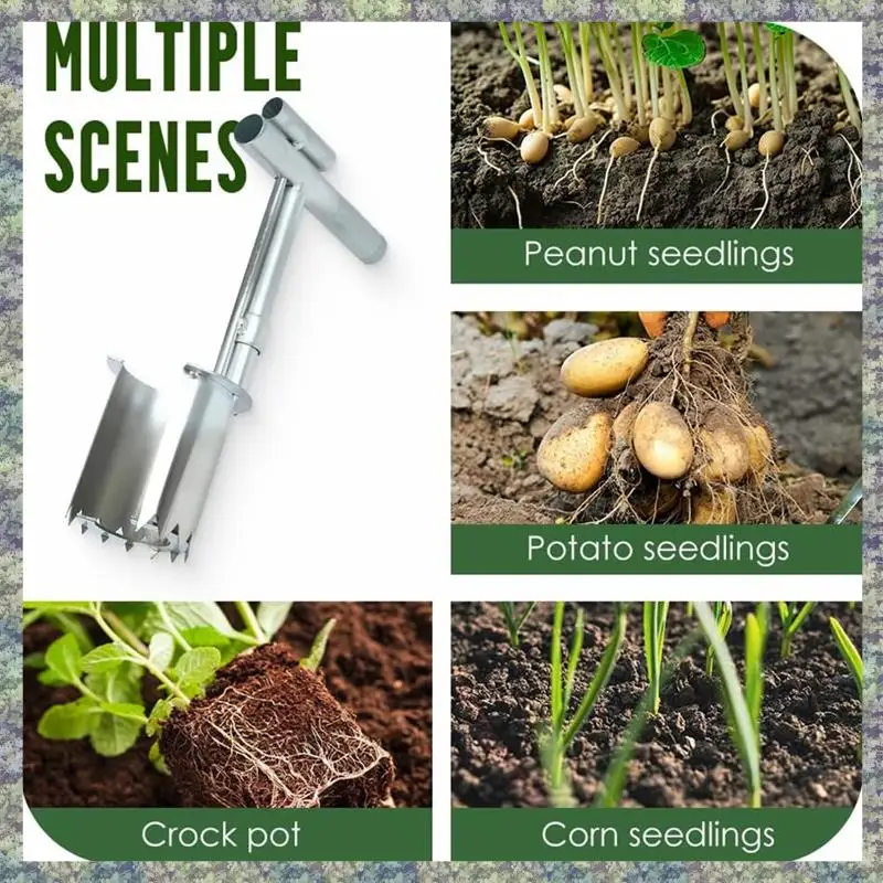 

Инструмент для посадки лампочек WON из нержавеющей стали, садовый рассадочный инструмент, инструмент для посадки семян и луковиц для цветов, овощей