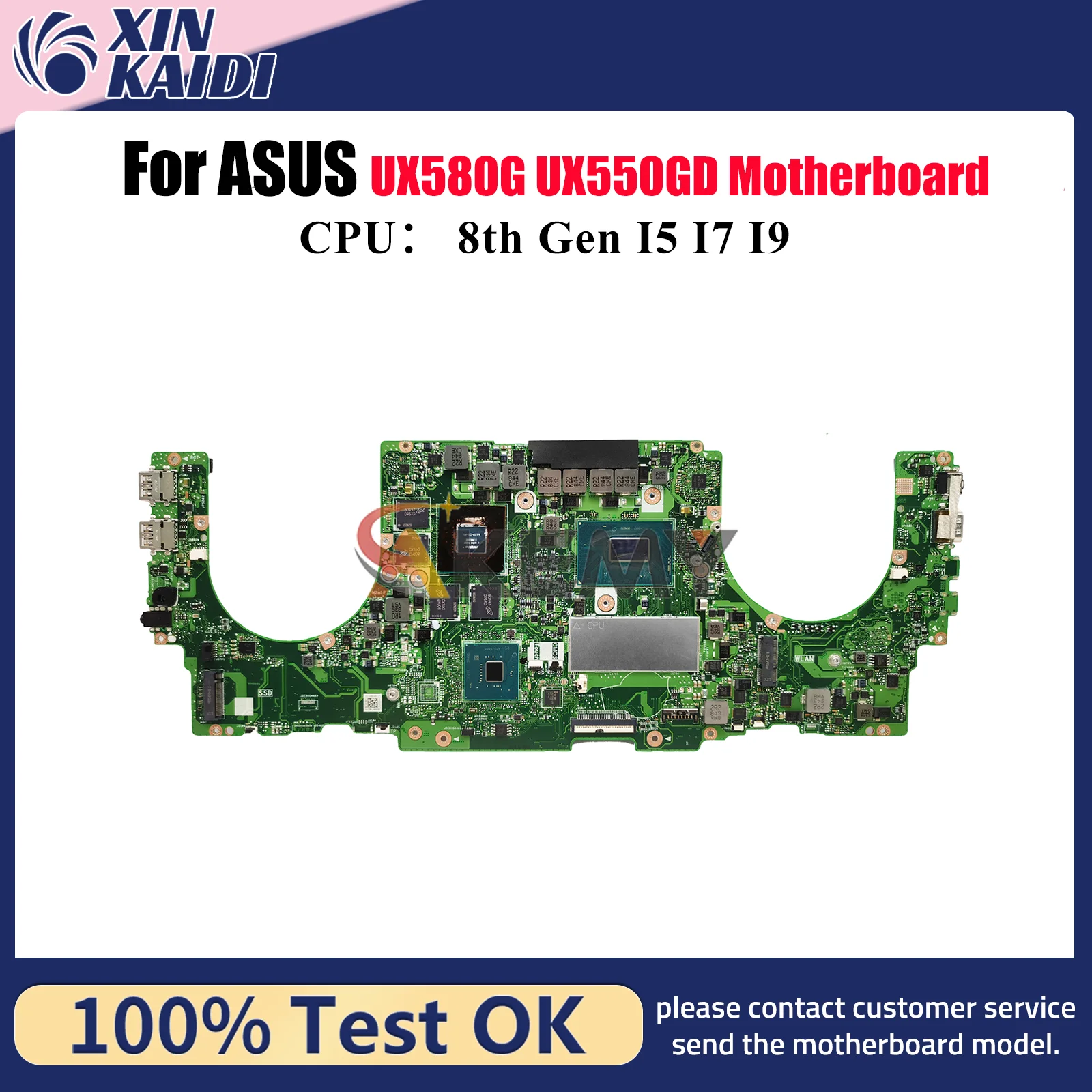 

UX550GD Laptop Motherboard For ASUS ZenBook UX580G UX55VD UX55VE UX550 Notebook Mainboard With I5 I7 I9 CPU 100% tests OK stk