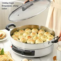 220V Stainless Steel Electric Pancake Machine Pizza Electric Frying Baking Pan Household Crepe Maker