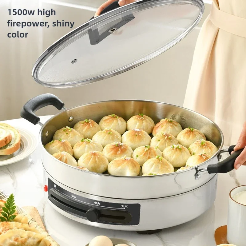 220V Stainless Steel Electric Pancake Machine Pizza Electric Frying Baking Pan Household Crepe Maker