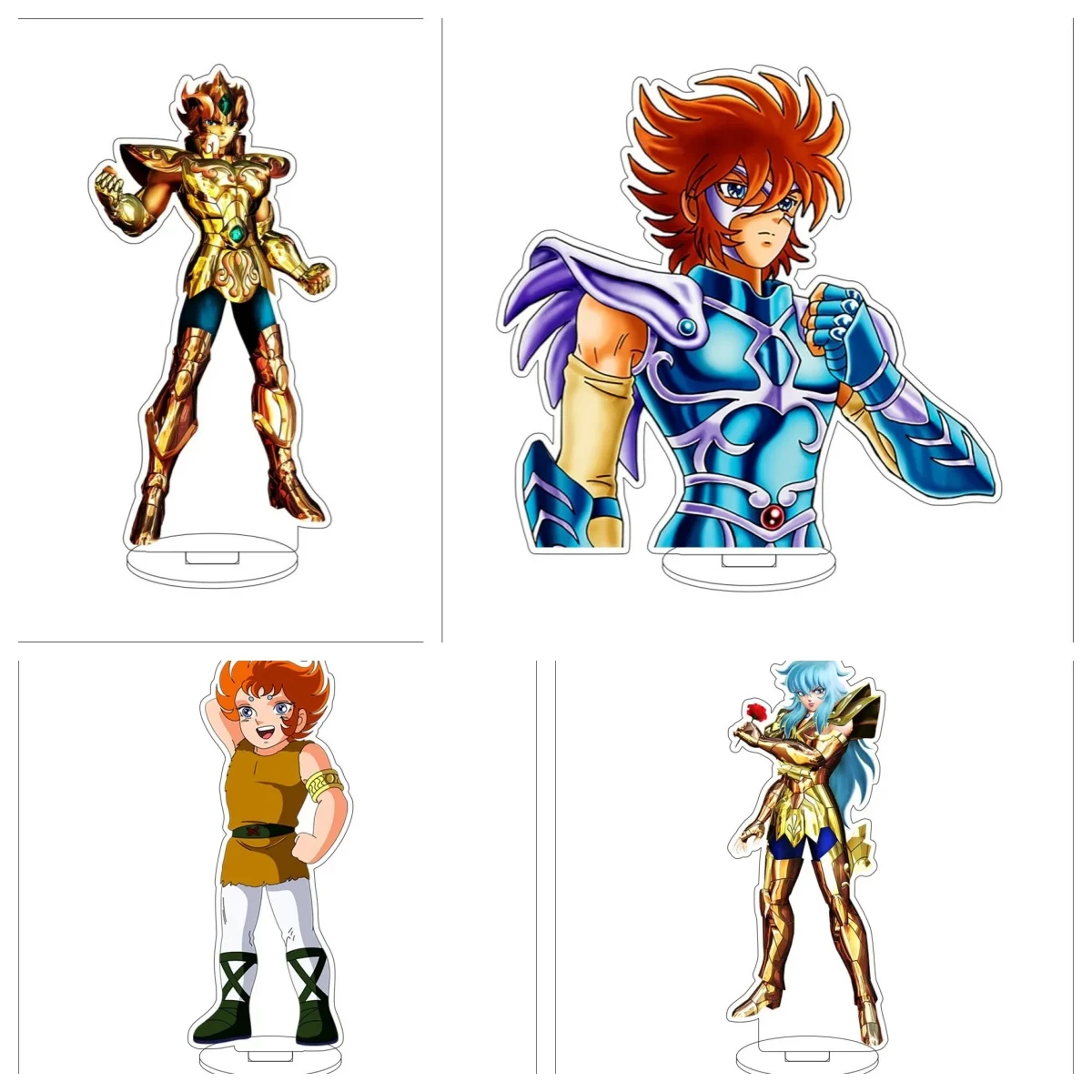 

15CM Anime Saint star Seiya Cosplay Acrylic Stand Ornaments Gigas/Baeton/Siegfried Figure Stand Christmas Gifts