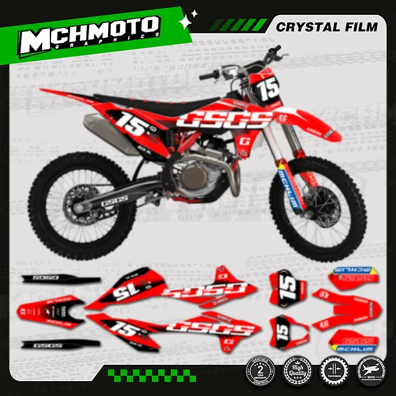 

MCHMFG For GASGAS 2021 2022 2023 GAS GAS EC MC Team Graphics Backgrounds Decals For Stickers Kit 006