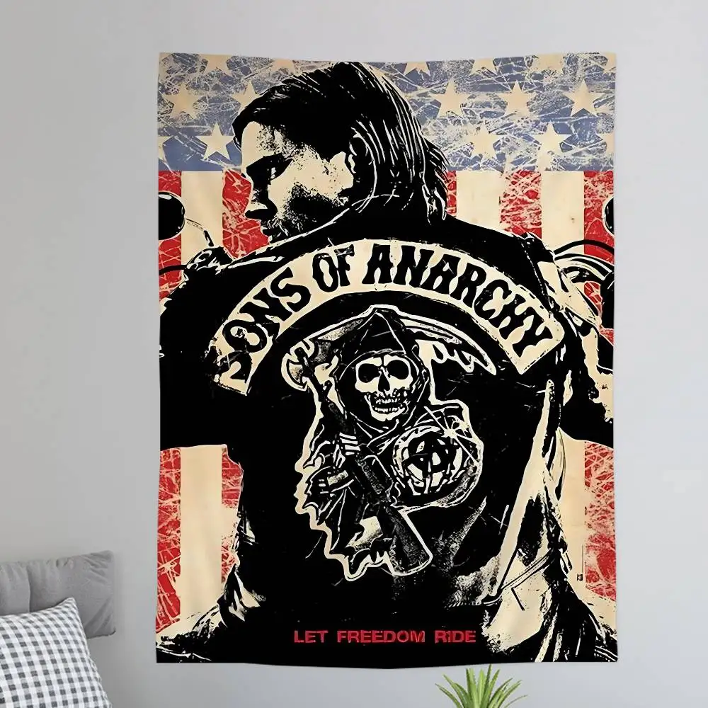 Sons of Anarchy Printed Large Wall Tapestry Indian Buddha Wall Decoration Witchcraft Bohemian Hippie Wall Art Decor
