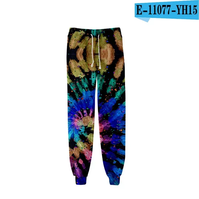 Herren-Jogginghose in Blau mit Swirl-Tie-Dye-Muster, Kordelzug, elastische Bündchen, lockere Passform, lässiger Streetwear-Look, ideal für Sport und den Alltag. – Detail 4