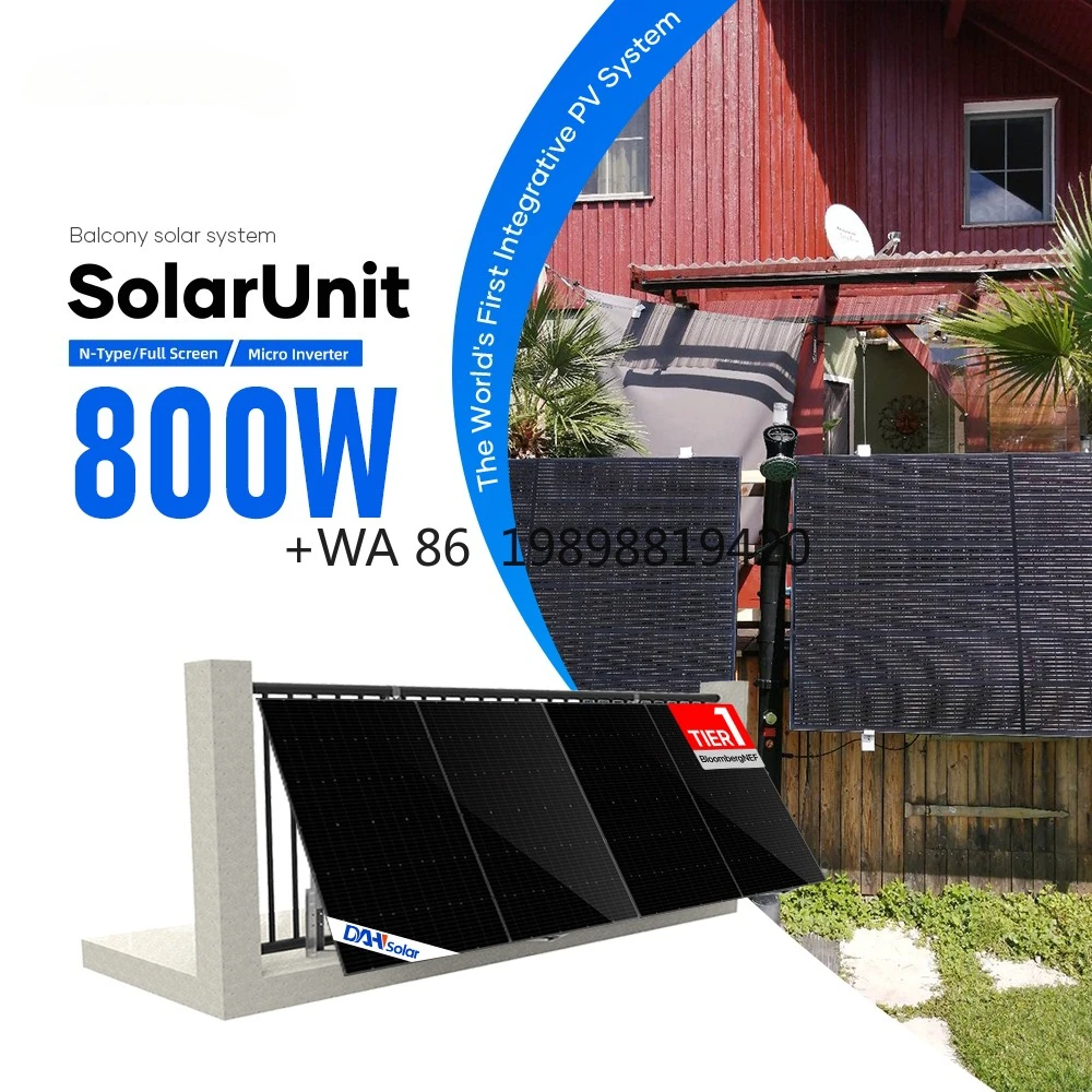 

on Grid 800w 1000w 1200w SolarUnit Balcony Solar Panels Solar Panel Support System