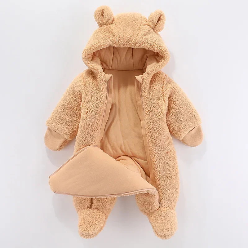 Baby Girl Romper New Born Boys Overall Thickened Warm Bear Rabbit Cotton Newborn Baby Clothes Baby Autumn Winter Romper Bodysuit