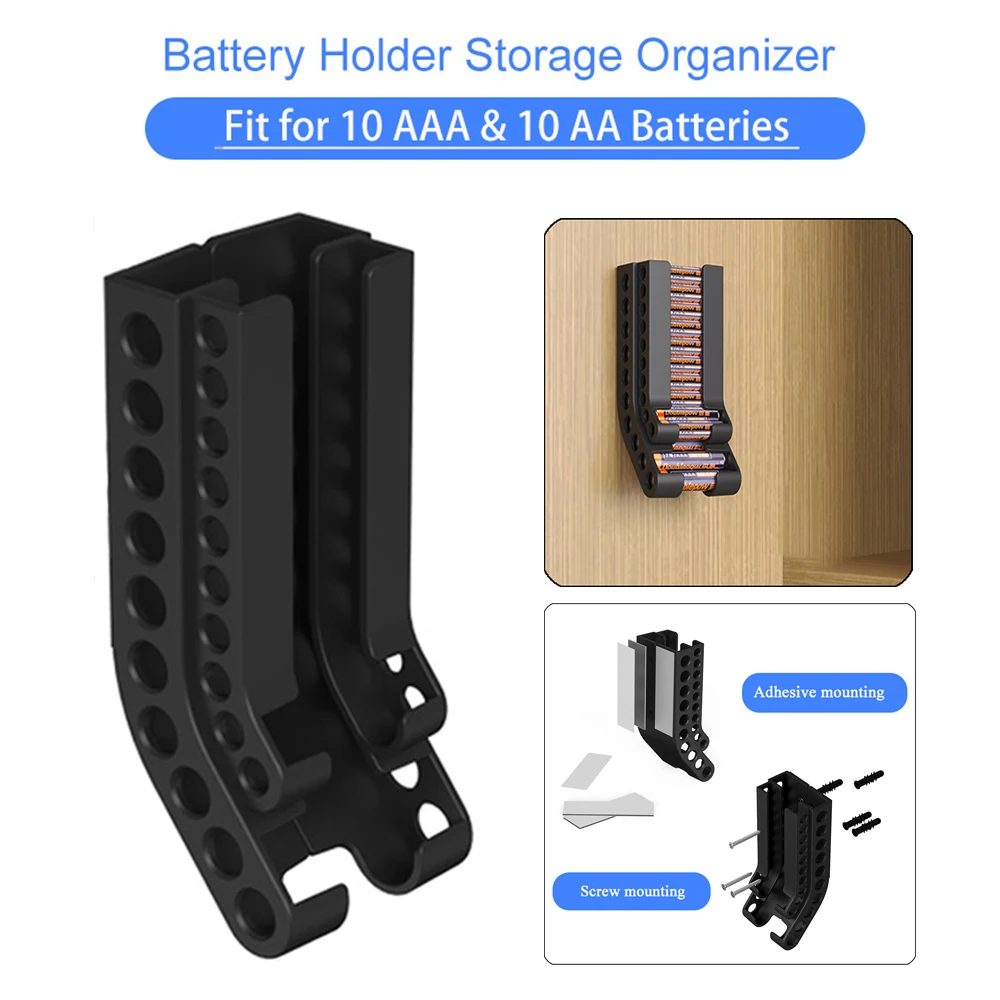 

Battery Storage Organizer Combo Battery Organizer Storage Holder Small Battery Keeper Wall Holder Battery Dispenser Holder