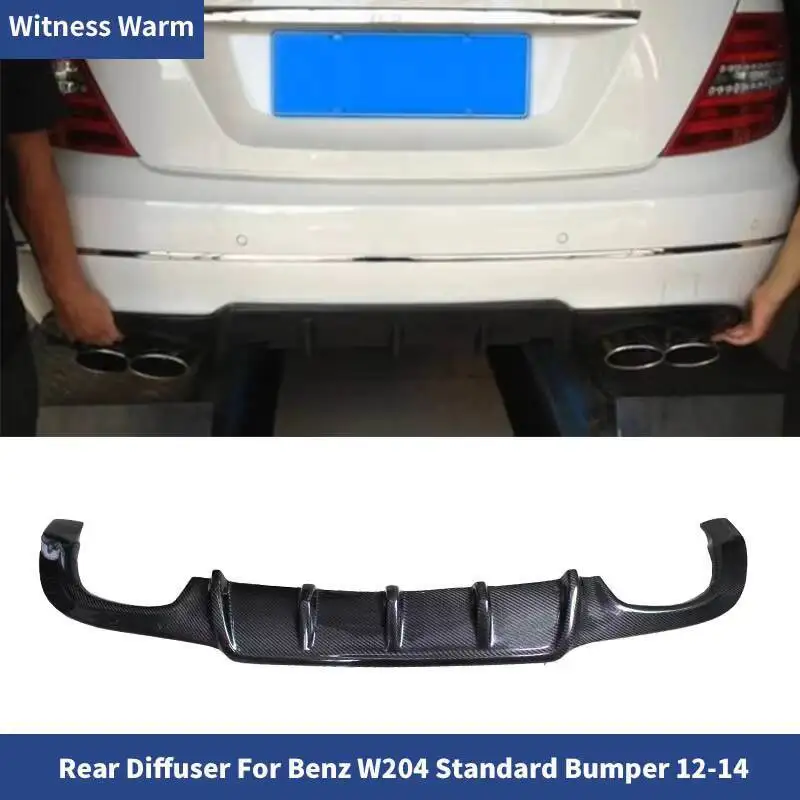 Diffuseur de Pare-Chocs Arrière en Fibre de Carbone, Accessoire Standard pour Benz Classe C W204, Amg C63 Style 2012 2013 2014