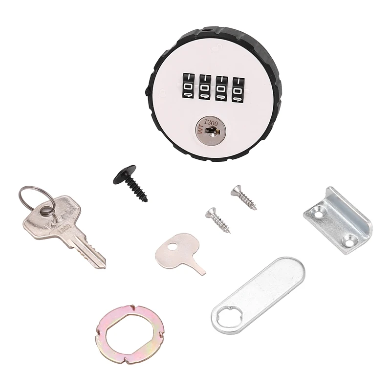 

Combination Cabinet Cam Lock 4 Digital Keyless Drawer Door Gym School Locker With Key Reset