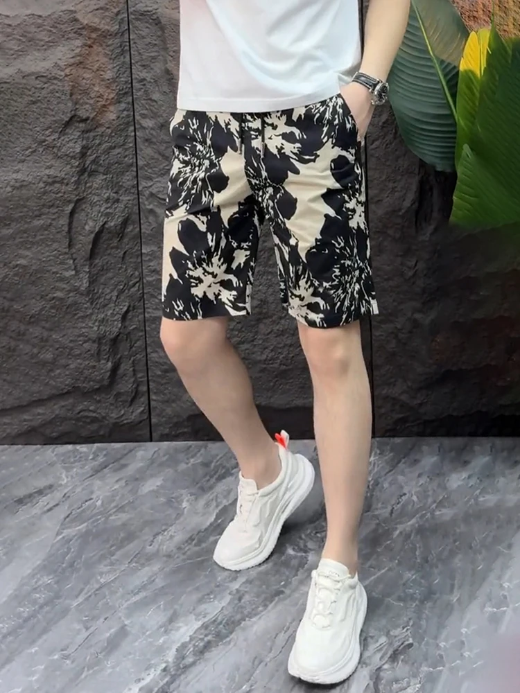 

High Quali Lightweight Casual Summer orts Men's Thin Qui Dry Beach Sports Breathable Large Briefs Straight Leg mid Waist