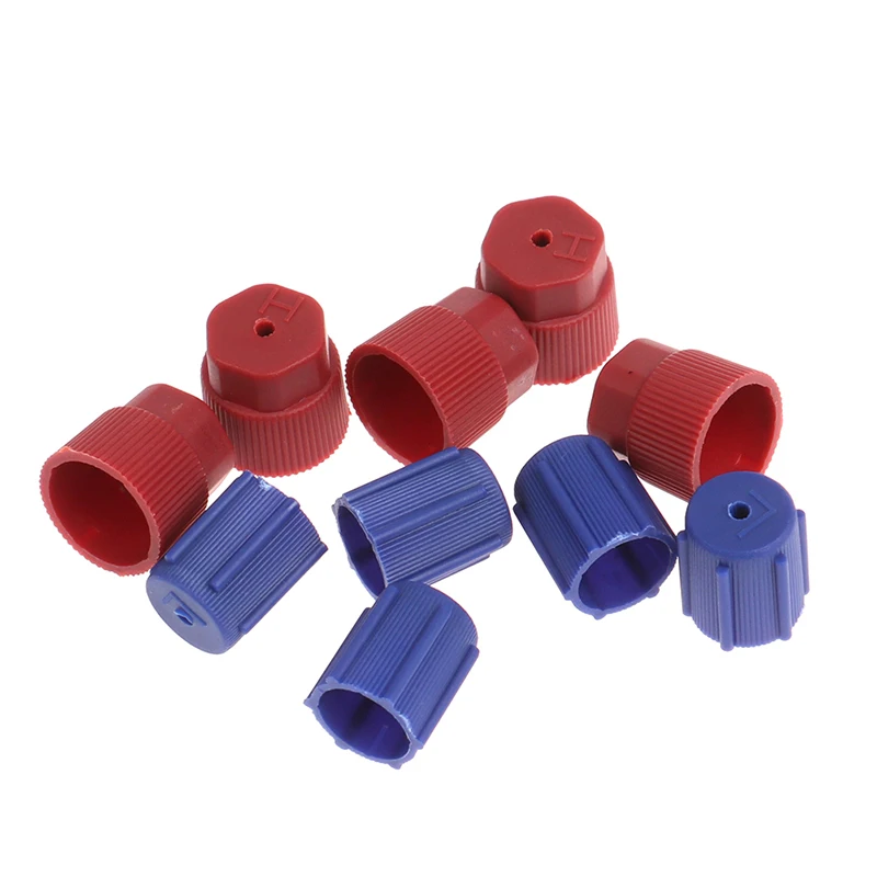 10 buah/Set tutup R134a A/C tutup 13mm & 16mm sistem AC AC AC AC tutup Port pengisian sisi rendah dan sisi tinggi