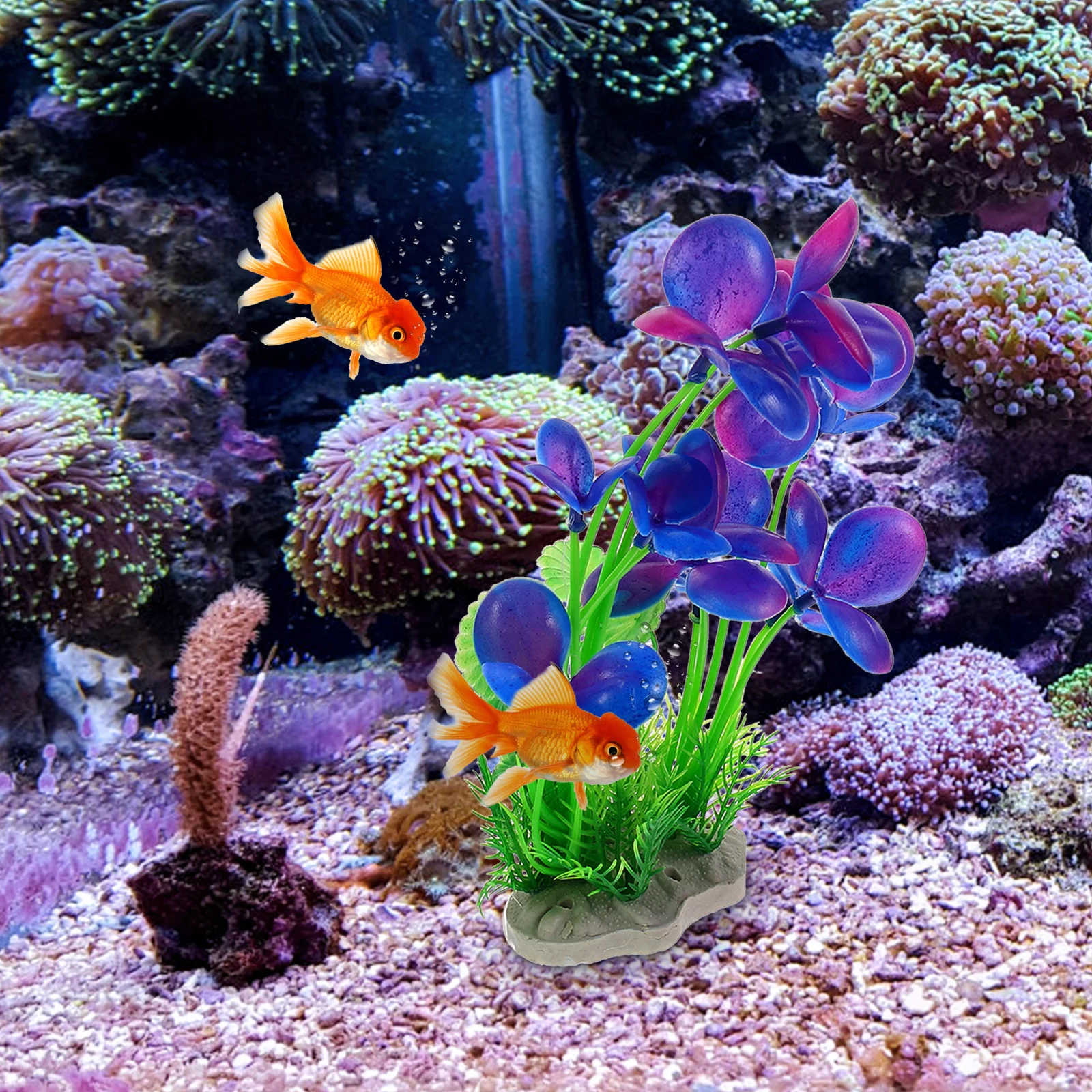 

6pcs Aquarium Plant Decoration Accessories Realistic Fake Water Grass Ornament Underwater Plants For Fish Tank Reptile