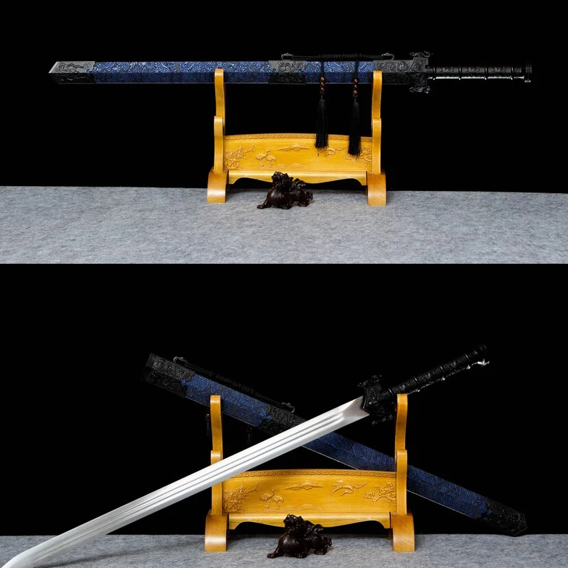 

105cm Medieval King Sword edge cutting katana tung full Chinese martial arts combat preparation manganese steel