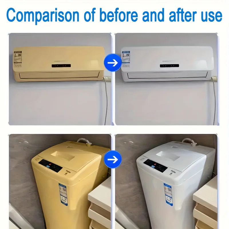 بخاخ تجديد البلاستيك الجديد من KJM 50 مل - مزيل اصفرار Aircon العالمي، مرمم عالي الكفاءة لوحدات التيار المتردد، سهل الاستخدام