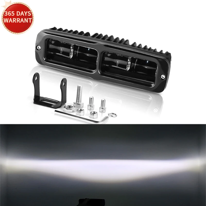 6D-Projektor Amber LED-Lichtleiste 40W Cutoff Beam Offroad Motorrad SUV Wasserdichte Nebelscheinwerfer