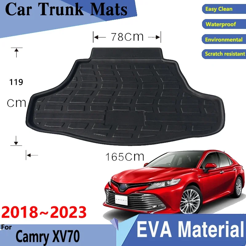 

Car Trunk Mats for Toyota Camry XV70 2020 Car Accessories 2018~2023 2022 Car Rear Cargo Tray Trunk Mat Rear Pad 3D EVA Material