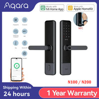 Aqara N200 N100 Smart Door Lock Fingerprint Locks For Bluetooth Password NFC Unlock Mi Home Apple HomeKit Smart Home