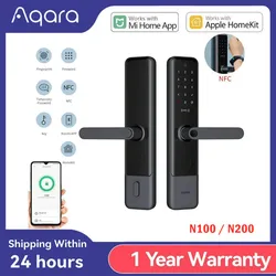 Aqara N200 N100 Smart Door Lock Fingerprint Locks For Bluetooth Password NFC Unlock Mi Home Apple HomeKit Smart Home