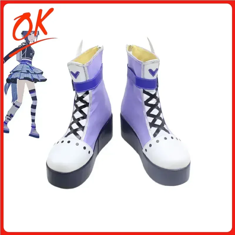 [Customized] Project Sekai Colorful Stage 25 Hours Shinonome Ena Cosplay Shoes Game Roleplay Costume Prop Party PU Leather Boots