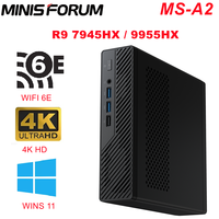 MINISFORUM MS-A2 Gaming Mini PC R9 9955HX/7945HX Windows 11 Pro DDR5 PCIE 4.0 NVME SSD Dual 10G SFP Dual 2.5G LAN WIIF 6E BT5.2