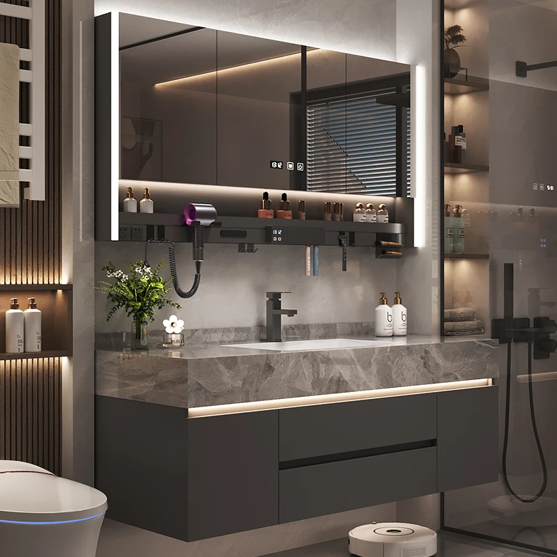 

Simple Luxury Bathroom Cabinets Washbasin Vintage Toilet Drawer Bathroom Cabinets Storage Mirrors Mobili Per La Casa Furniture