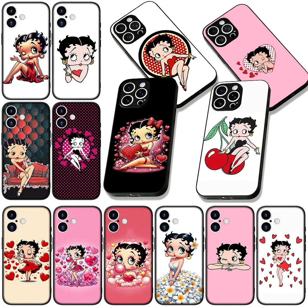 Чехол B-Bettys Cartoon B-Boops Anime для OPPO A18 A17 A40 A60 A80 A16 A38 A78 A79 A54 A58 A57 4G 5G A15 Case