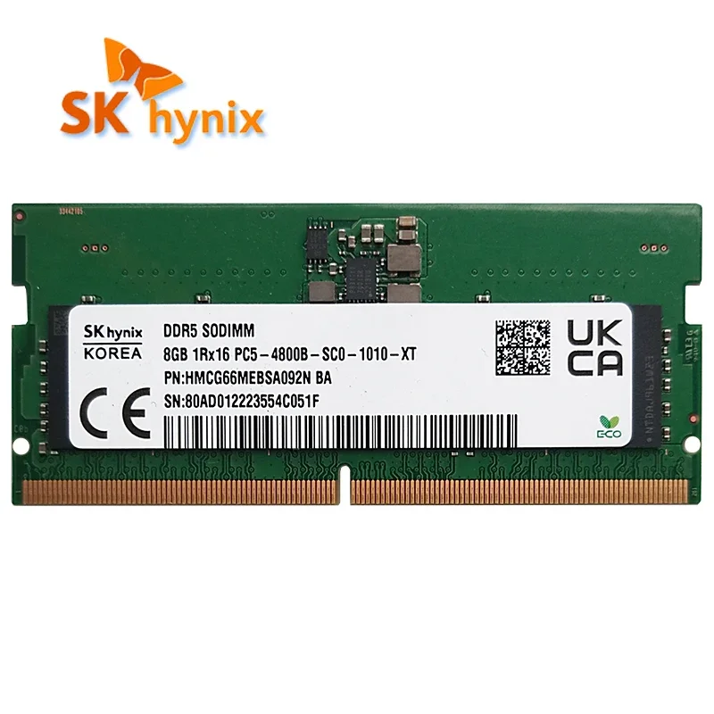 SK hynix DDR5 8GB 16GB 4800MHz RAM 1Rx16 PC5-4800B 1.1V ノート