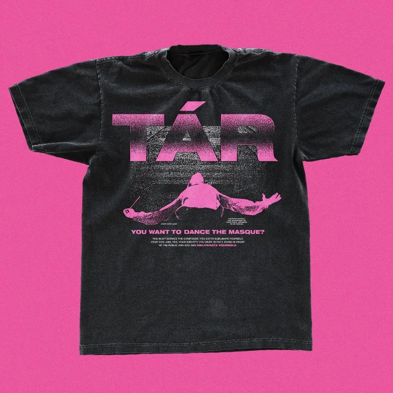 تار فيلم تي شيرت تقليدي أسود كلاسيكي تي شيرت جرافيك تي شيرت تار فيلم تي شيرت كيت بلانشيت ملابس الشارع الشهير طباعة نمط علوي