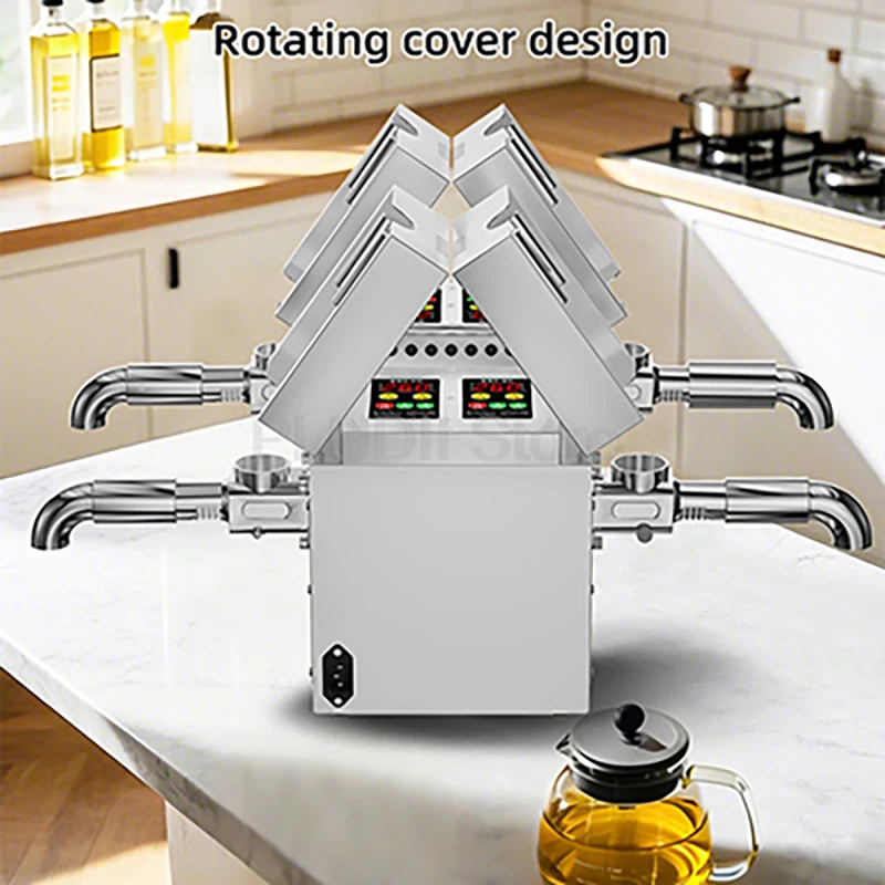 

Four Heads Oil Press Machine Fully Intelligent Control Four Independent Units Simultaneous Different Materials Pressing 220/110V