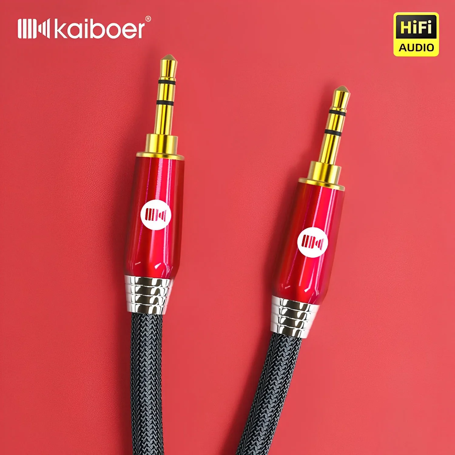 

Kaiboer 3.5mm Aux Audio Cable Male To Male HiFi Stereo TRS Jack for Car Headphone IPod IPhone IPad Tablet Laptop