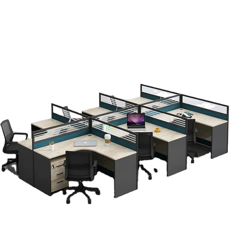 Modern Modular Office Furniture  Desk L Shape with Drawer Desks for Home   Sets Contemporary 1 Set Wooden