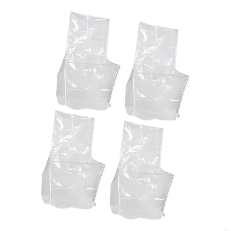 White-Trim Clear Chair Sleeves for Spills, Oil, and Debris