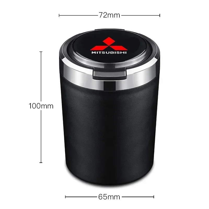 Car Cigarette Ashtray Cup With Lid With LED Light For Mitsubishi Eclipse Lancer Outlander Pajero ASX Colt Space Auto Accessories