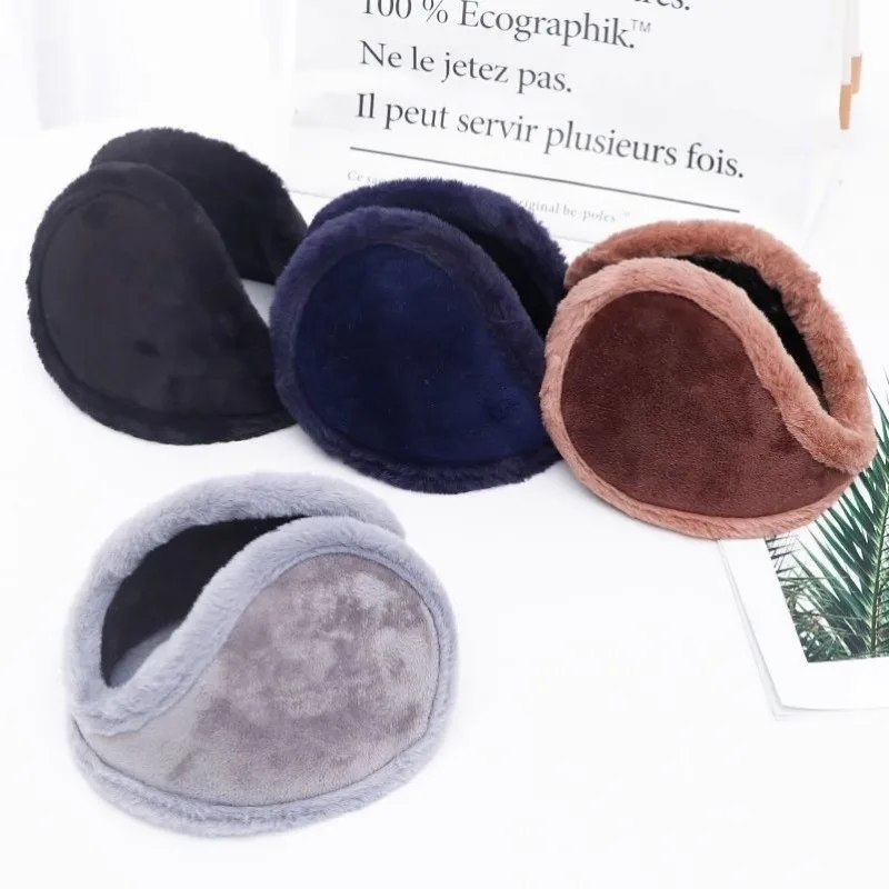 Thicken Winter Unisex Fleece Earmuffs Ear Cover Warmer Outdoor Soft Plush Cloth Ear Muffs Cover Earwarmers Earflap Ear Protector