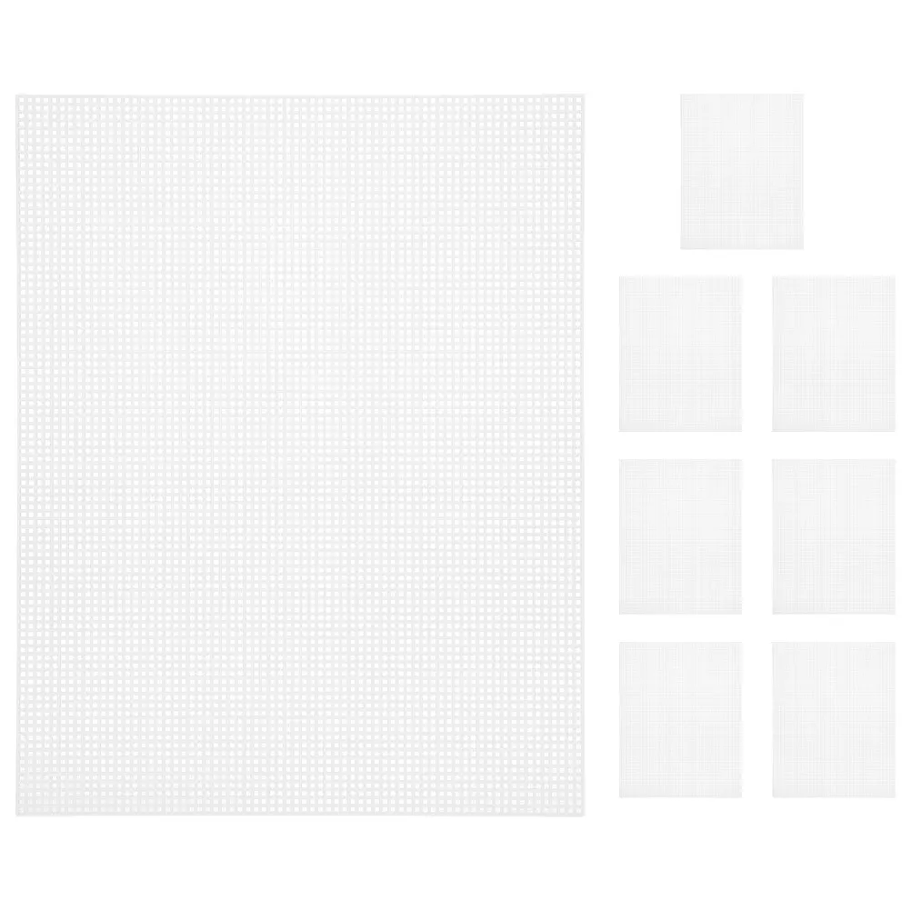Plastic Mesh Canvas Sheets Cross Stitch Embroidery DIY Halloween Christmas New Year Crafts Plastic Canvas Art Student 8PCS