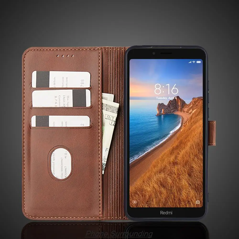 Redmi 7A Case Wallet Flip Cover Leather Case for Xiaomi Redmi 7A 7 A Redmi7 Pu Leather Phone Protective Holster Fundas Coque