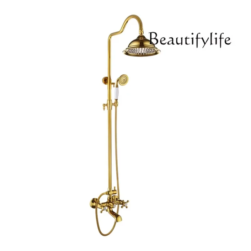 

X New Bathroom European Classic All-copper Bathroom Personalized Creative Question Mark Shape Bathroom Shower Double Shower