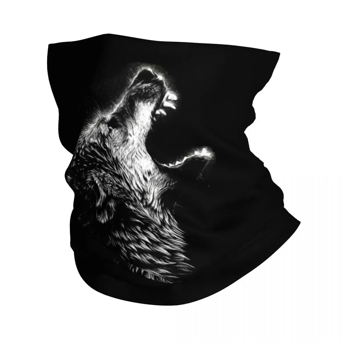 Animal Wolf Bandana Neck Warmer Women Men Winter Hiking Ski Scarf Gaiter Face Cover