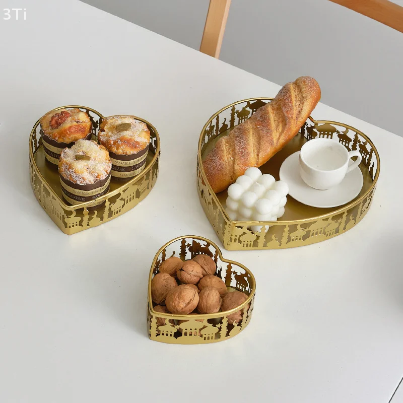 1/3 pezzi Ramadan musulmano Metallo Caramelle Pasticceria Vassoi alimentari EID Mubarak Cena Decor Decorazione Ramadan 2025 Forniture per feste a casa